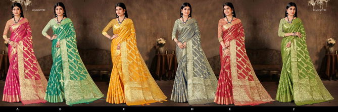 Gangotri By Ronisha Color Set Banarasi Silk Sarees Catalog